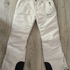 White Snow Pants with Black Accents